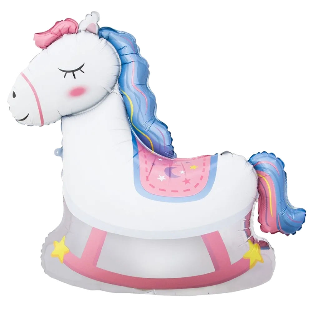 Шар: Шар (32"/82 см) Фигура Единорог качалка, 1 шт. в уп.
