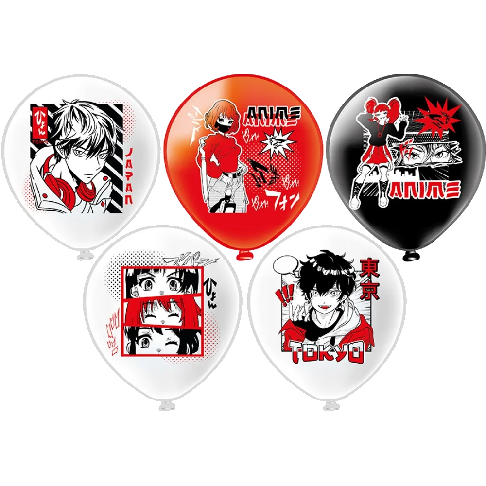 Шар: Шар (12''/30 см) Аниме! 5 дизайнов, 1 шт. BK (Тайланд)