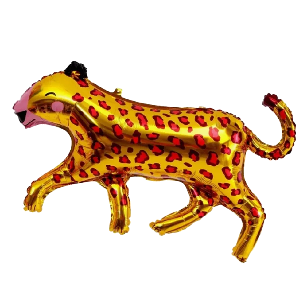 Шар: Шар (38"/96 см) Фигура Леопард золотой, 1 шт. *