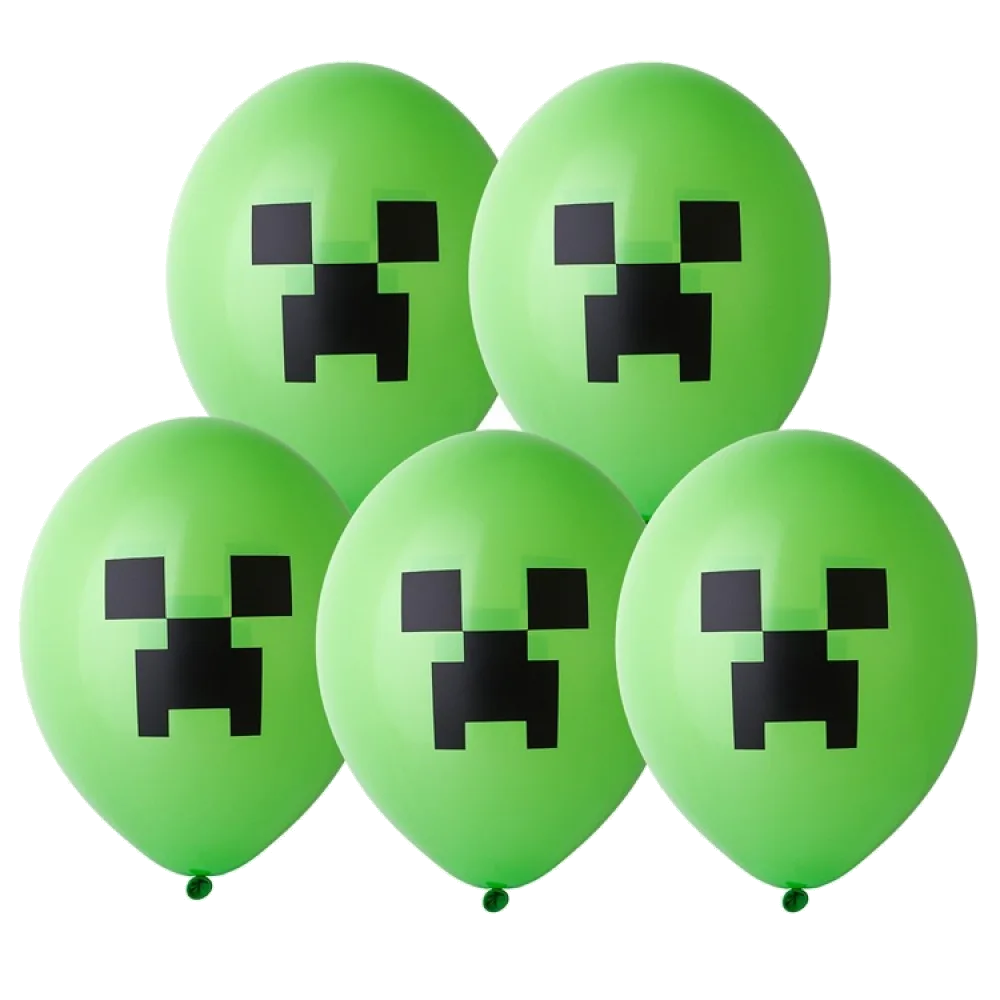 Шар: Шар (14"/36 см) Пиксели зеленый, 1 шт. Belbal (Бельгия)