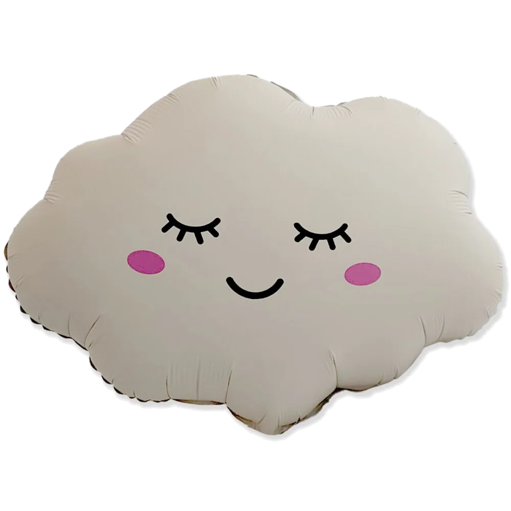 Шар: Шар (27''/69 см) Фигура, Облако, Кремовый, Матовый