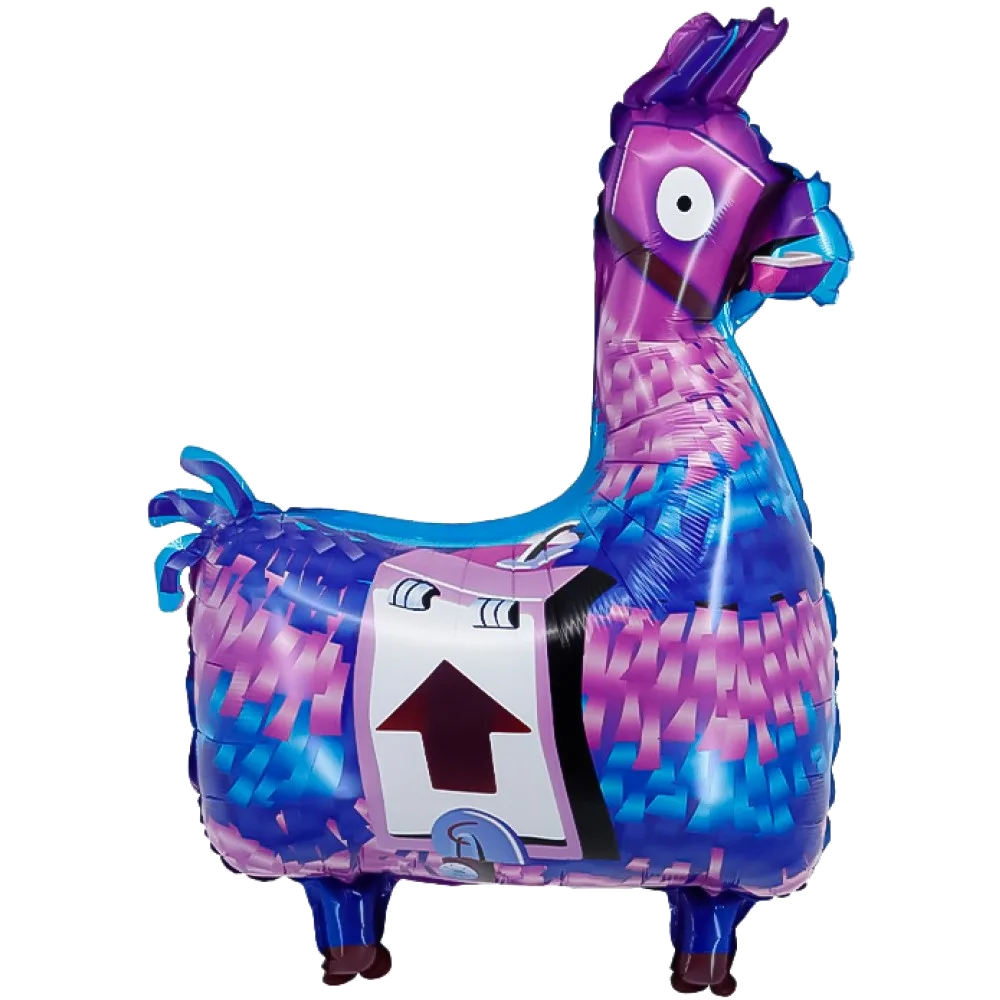 Шар: Шар (30''/76 см) Фигура, Лама с припасами, Сиреневый, 1 шт.