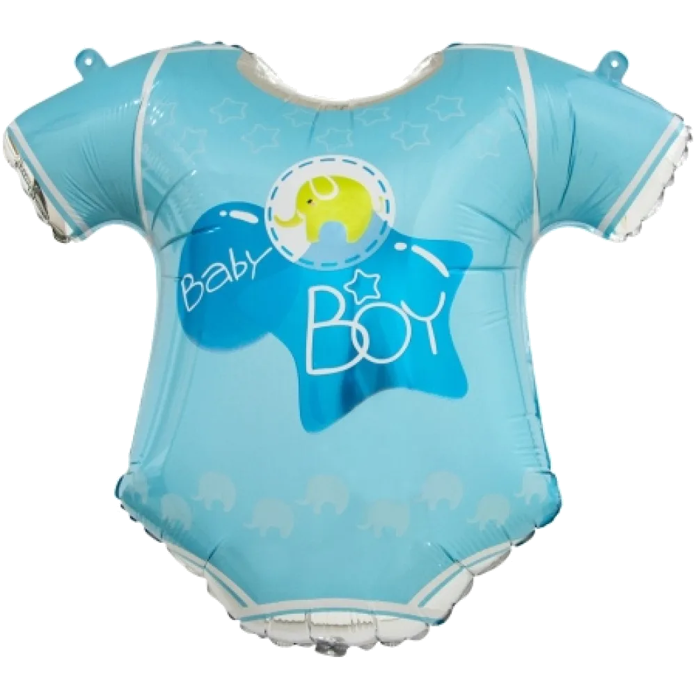 Шар: Шар (23''/58 см) Фигура Боди для мальчика, голубой, 1 шт.