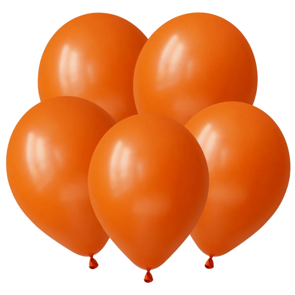 Шар: Шар V (5"/12,5 см) Оранжевый 100 шт. Decobal (Вьетнам)
