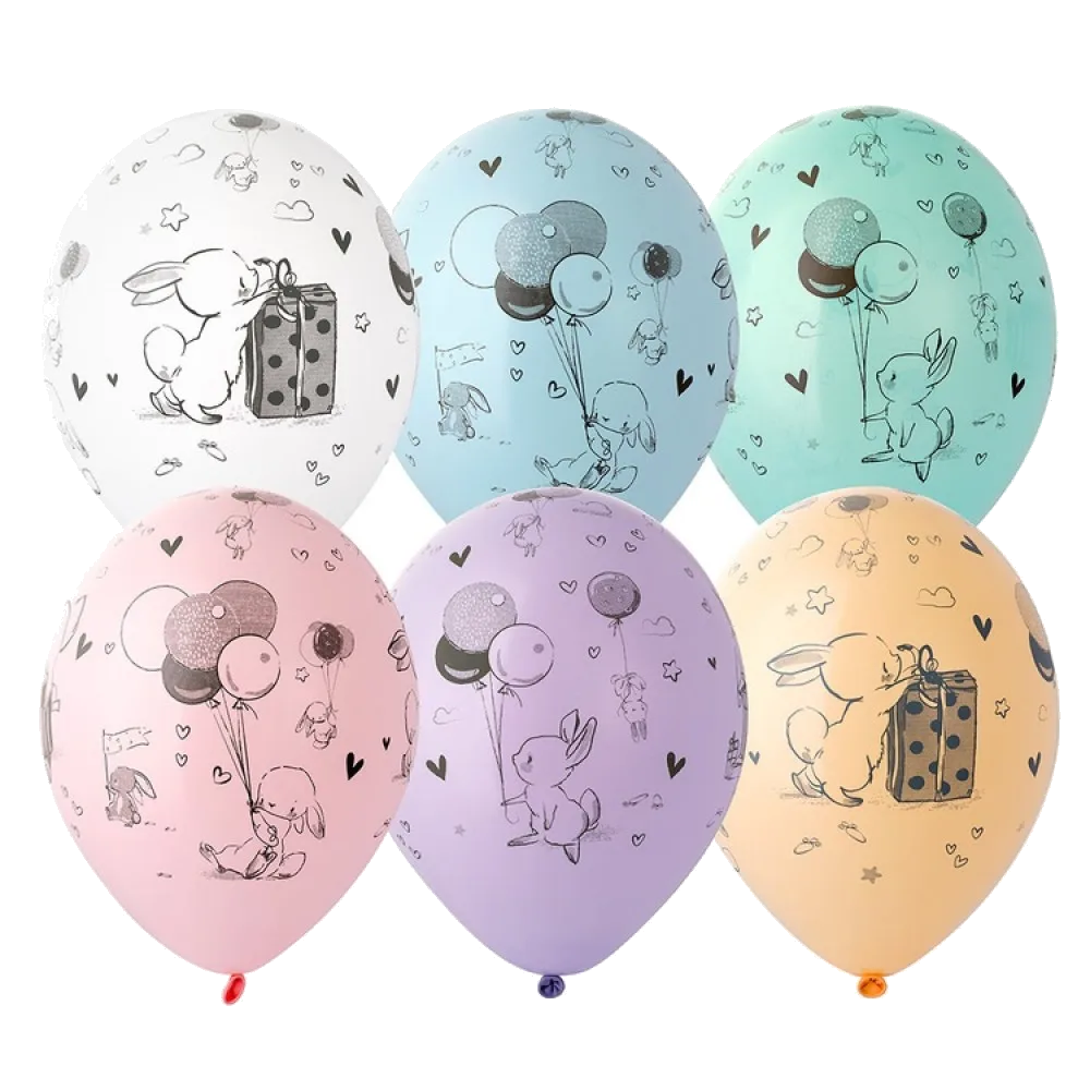 Шар (14"/36 см) Зайчик