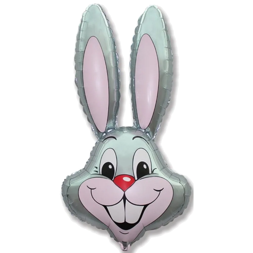 Шар (35''/89 см) Фигура, Заяц, Серый