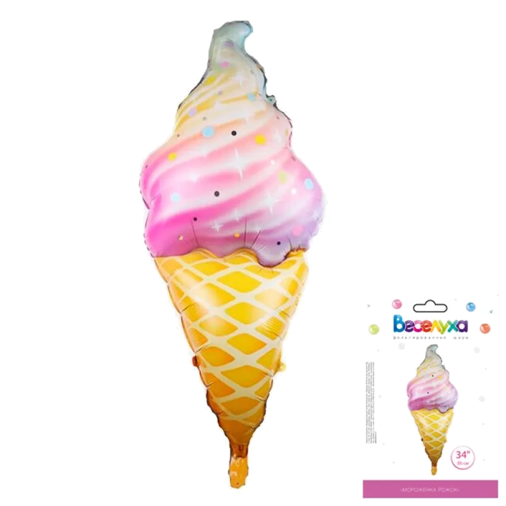 Шар: Шар ( 34"/86 см) Мороженое рожок, фигура