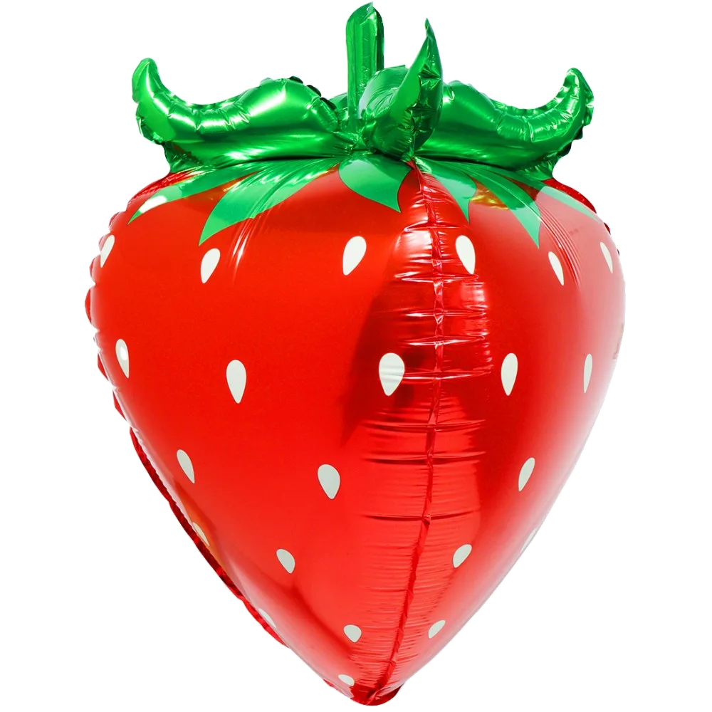 Шар: Шар 3D (28''/71 см) Фигура, Клубника, Красный