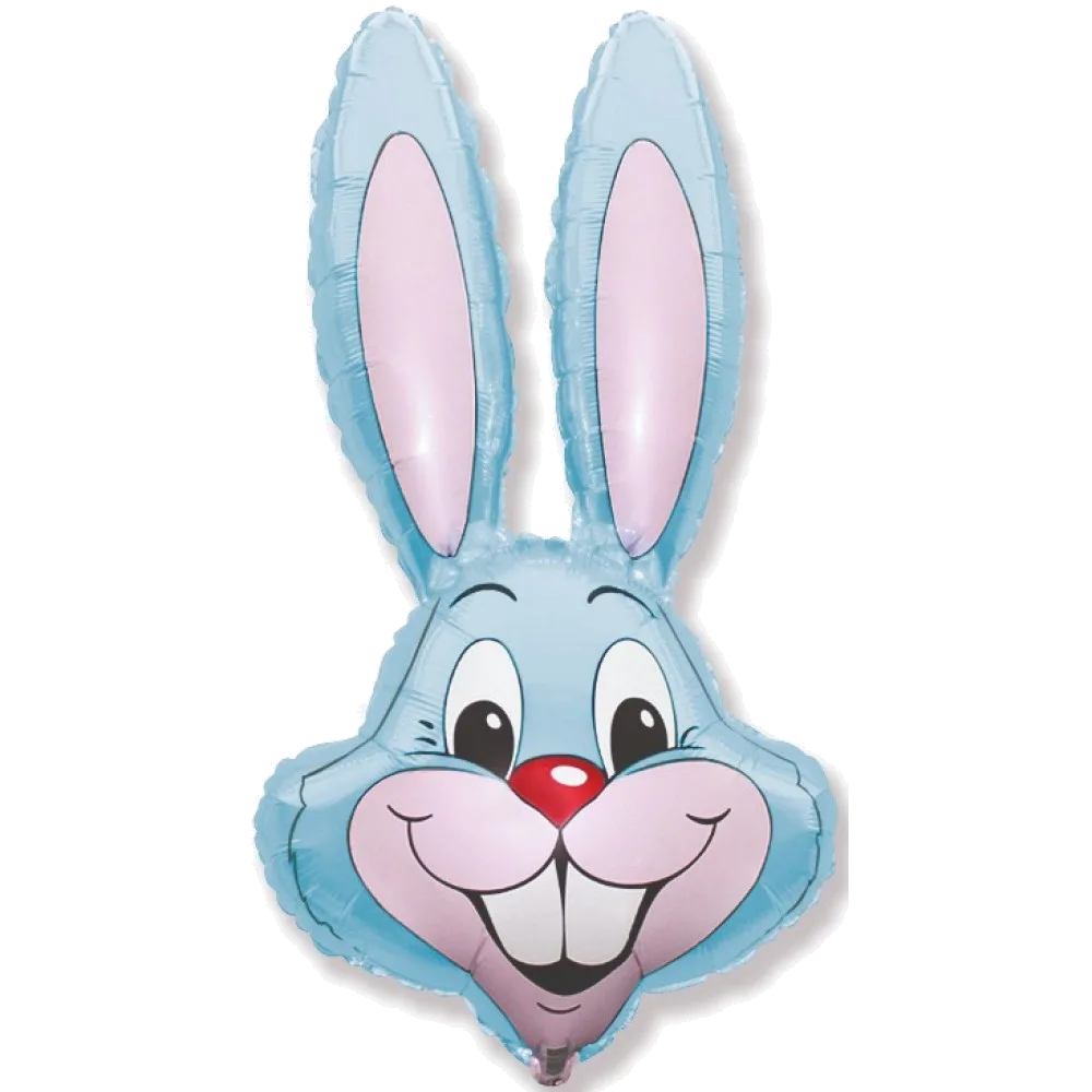 Шар (35''/89 см) Фигура, Заяц, Голубой