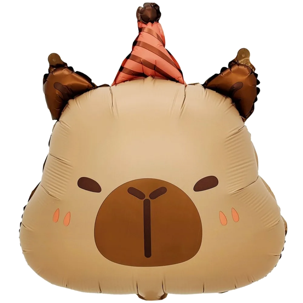 Шар: Шар (24"/60 см) Фигура Капибара в колпаке, 1 шт. в уп. 1 П