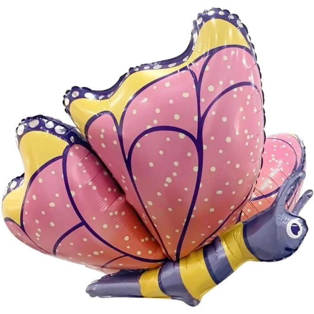 Шар: Шар (30''/76 см) Фигура, 3D Бабочка, Розовый