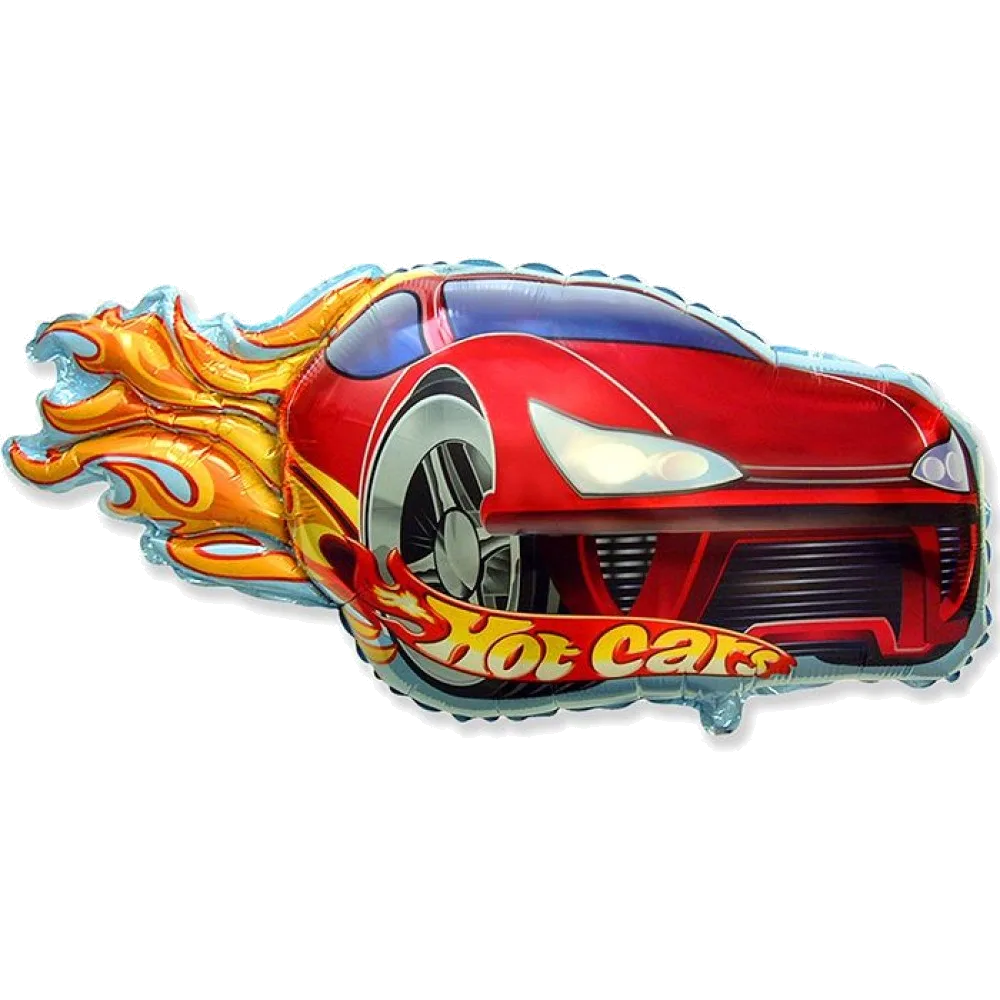 Шар: Шар (31''/79 см) Фигура, Гоночная машинка, Красный, 1 шт. Flexmetal (Испания) (без металлизации)