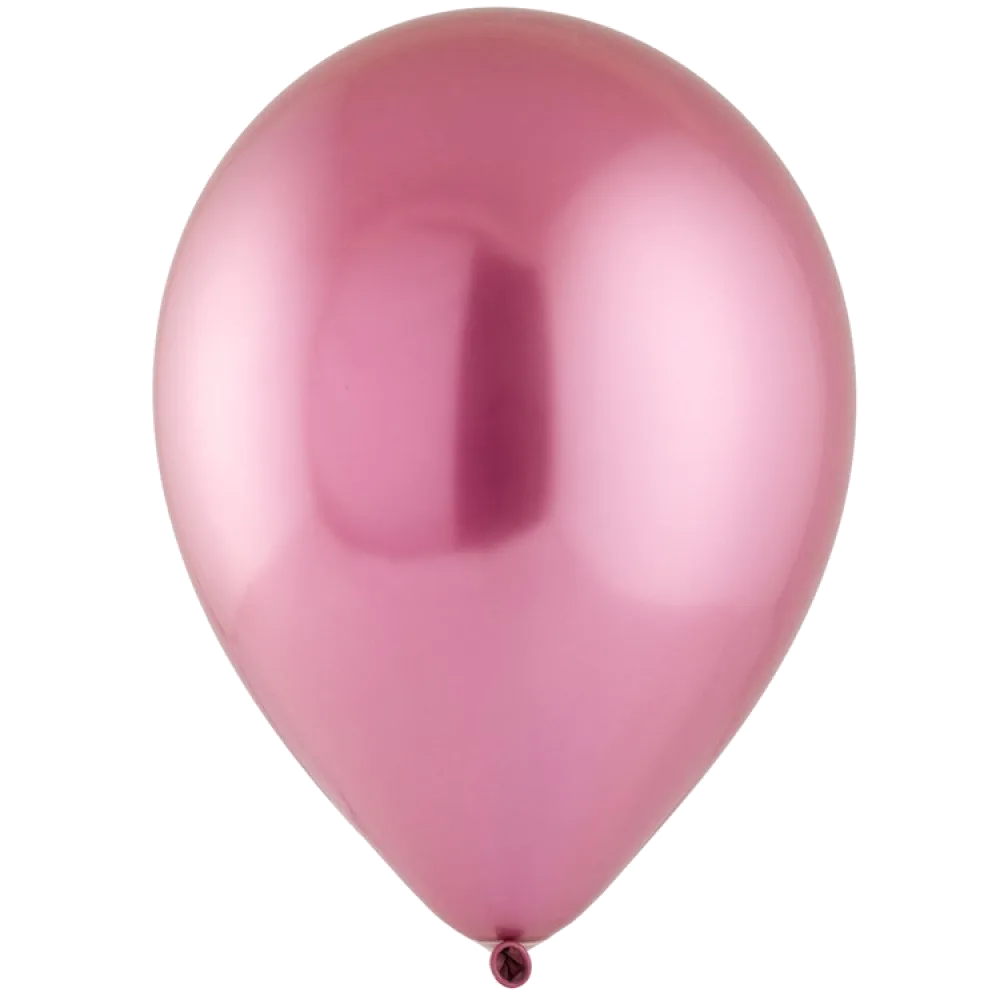 Шар: Шар (12"/30 см) Хром, Розовый, Сатин, 1 шт. Everts (Малайзия)