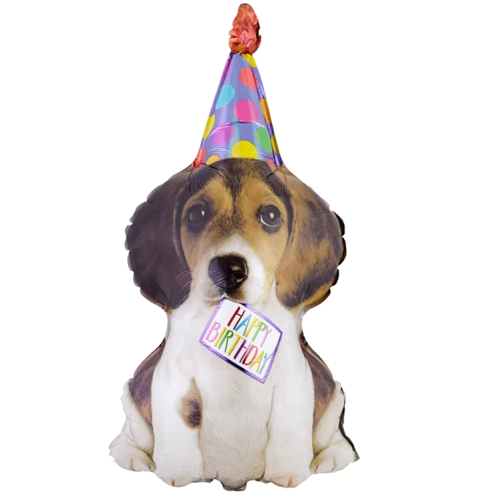 Шар: Шар (30"/76 см) Фигура, HB Собака щенок в колпаке, 1 шт. в уп.