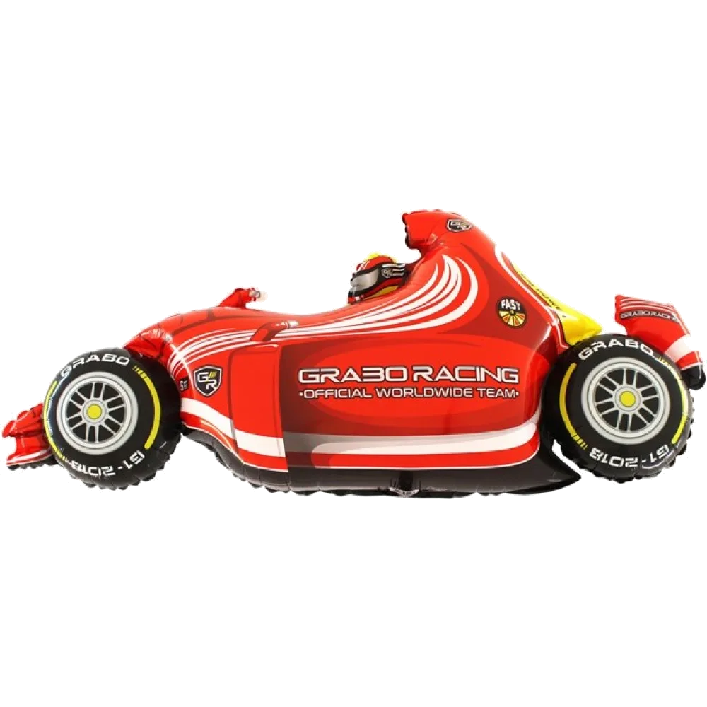 Шар: Шар (49''/124 см) Фигура, Гоночный автомобиль, Красный