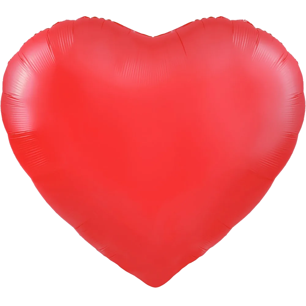 Шар: Шар (63''/160 см) Сердце, Красный, Сатин, 1 шт. в уп.