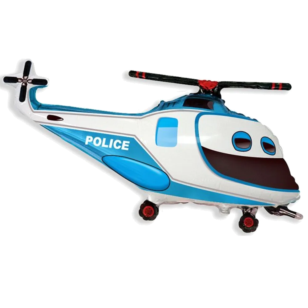 Шар: Шар (38''/97 см) Фигура, Полицейский вертолет, 1 шт. Flexmetal (Испания)