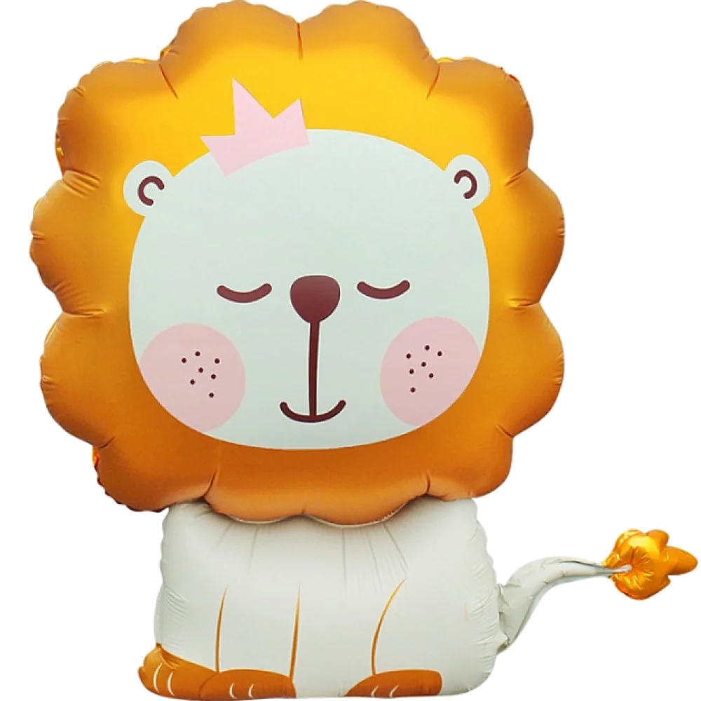 Шар: Шар (30''/76 см) Фигура, лев Львенок, Сатин, 1 шт. в уп.