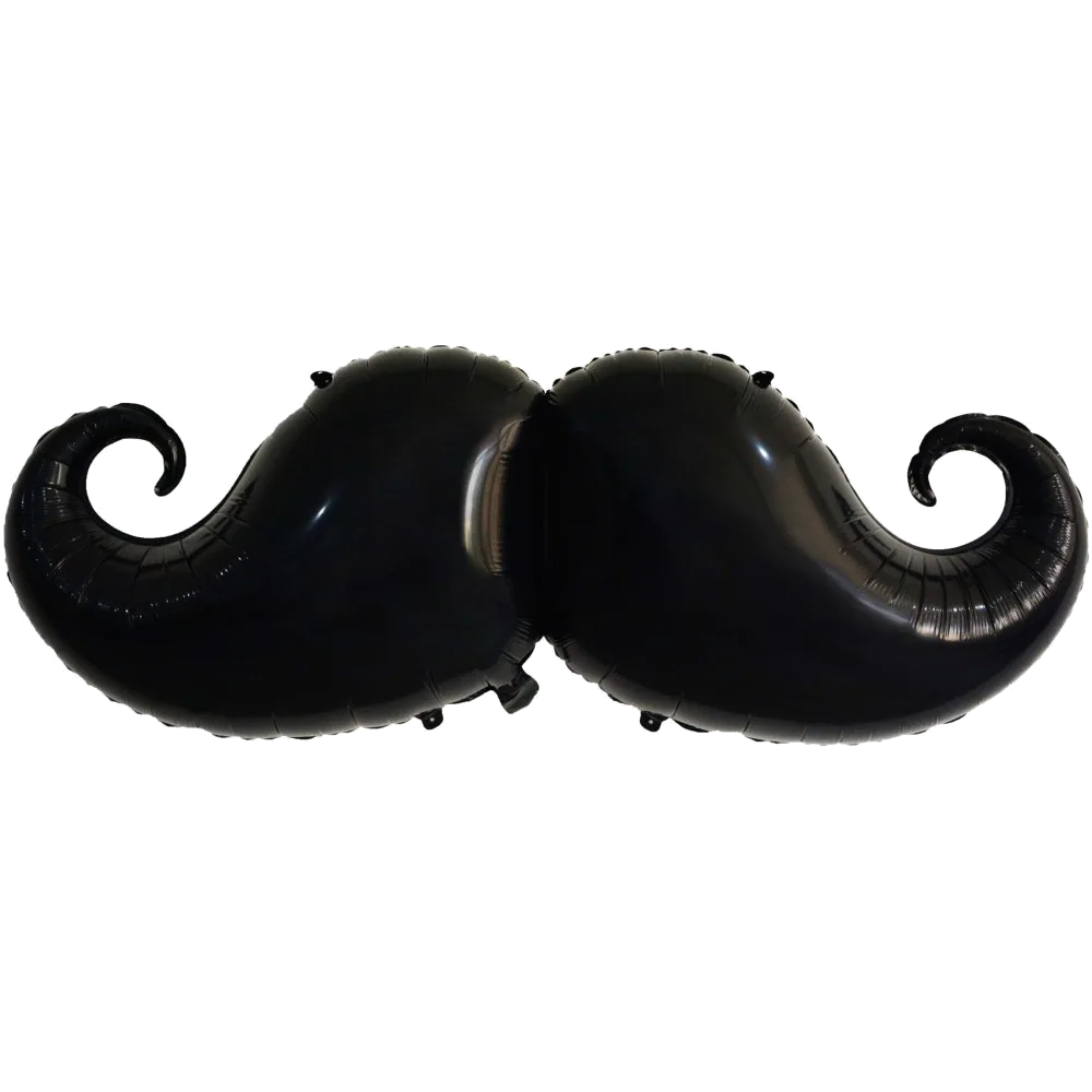 Шар: Шар (51''/130 см) Фигура Усы, Черный, 1 шт. 2.8П
