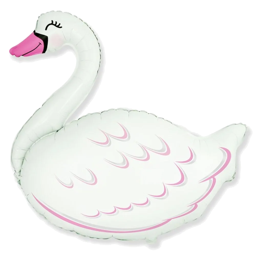 Шар: Шар (32''/81 см) Фигура Белый лебедь, 1 шт. Flexmetal (Испания)