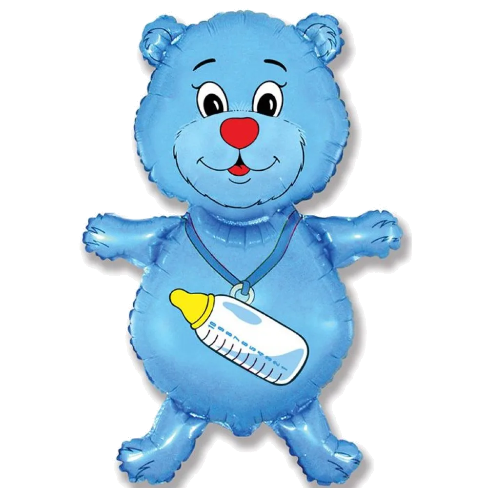 Шар: Шар (37''/94 см) Фигура, Медвежонок мальчик (синий)