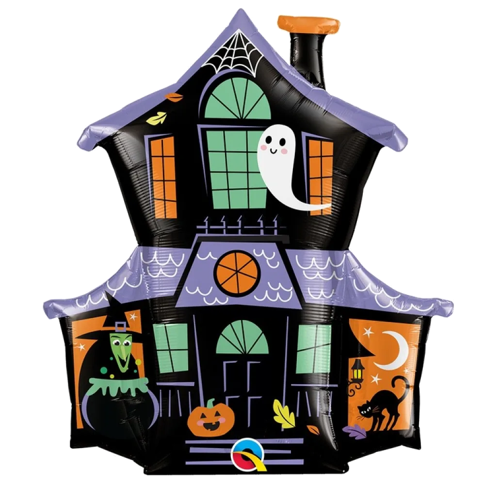 Шар: Шар (37"/ 94 см) Фигура, Дом с привидениями, 1 шт. в уп. Qualatex (США)