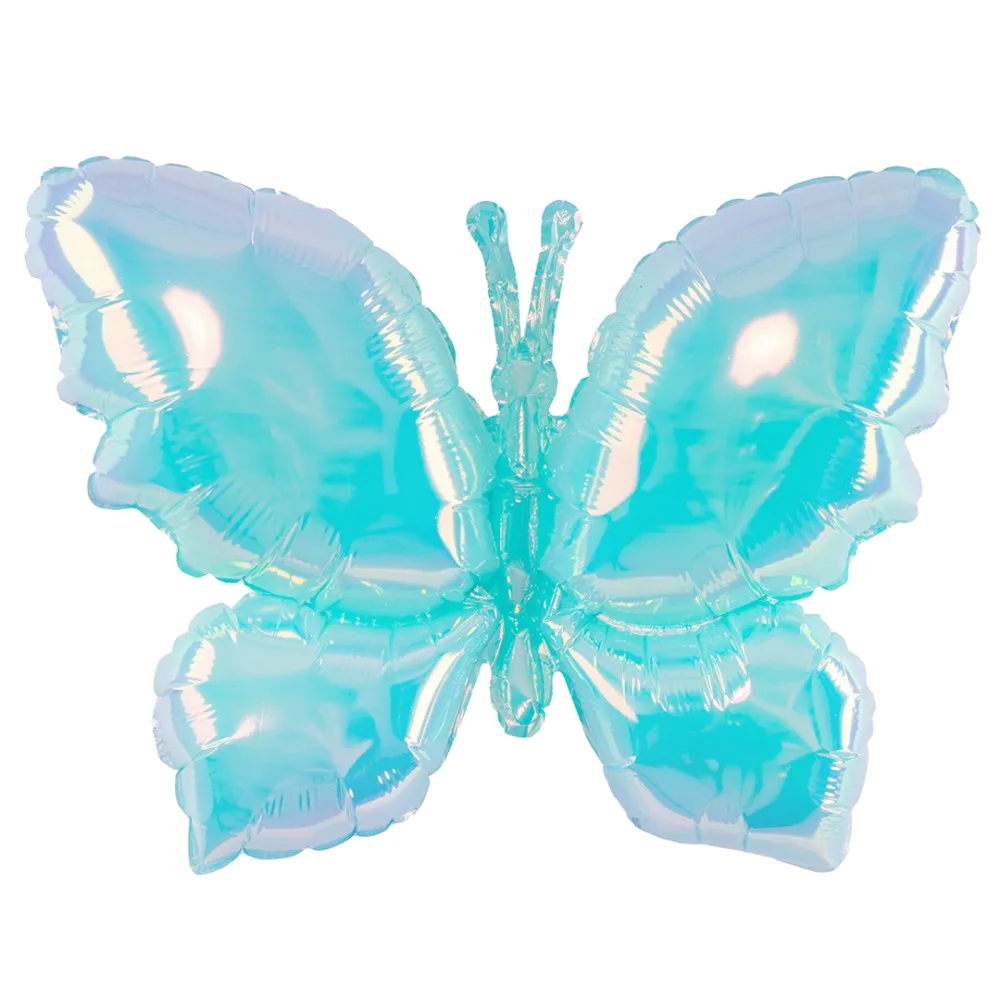 Шар: Шар (29''/74 см) Фигура, Бабочка (надув воздухом), Голубой, Хамелеон