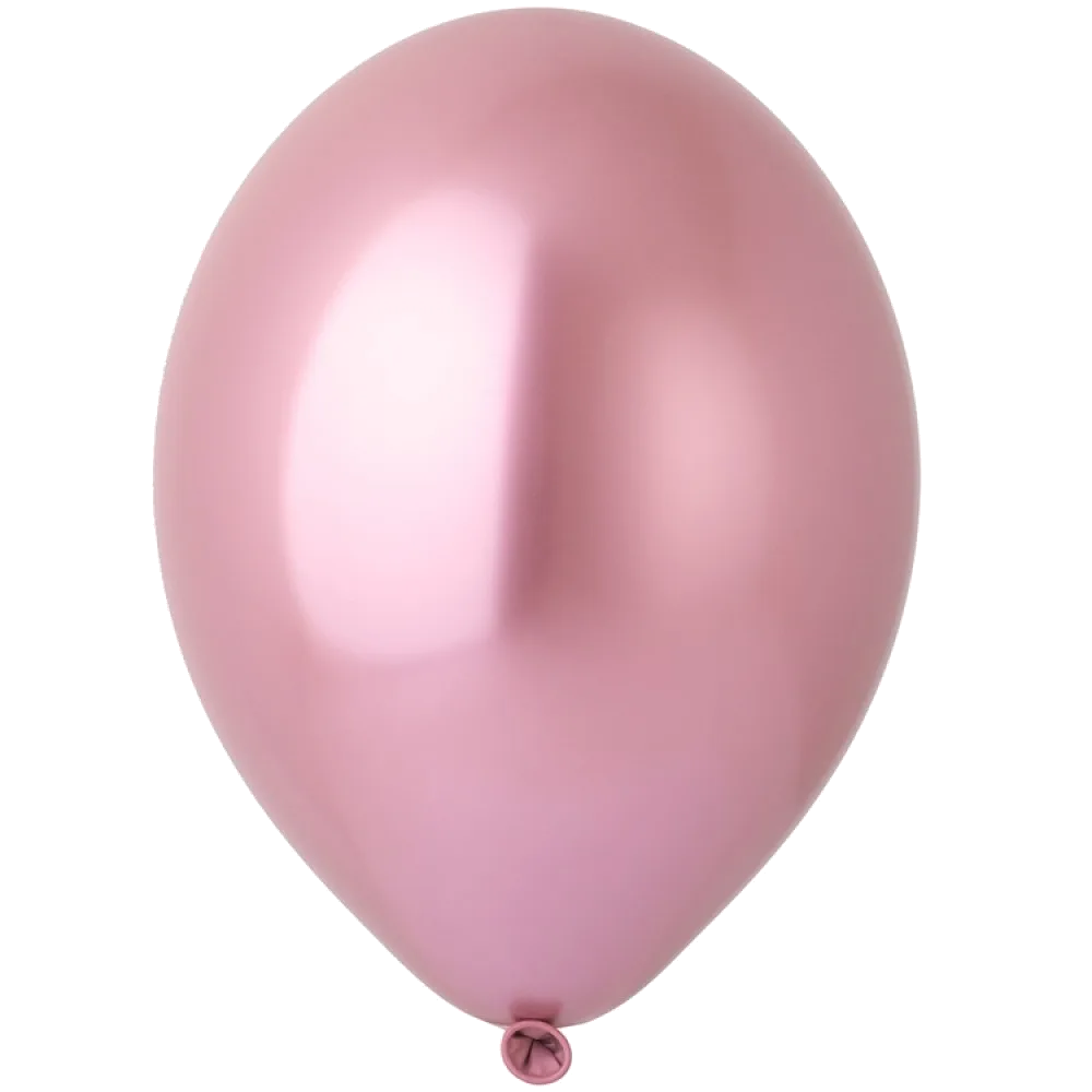 Шар: Шар (14"/36 см) Розовый (Glossy Pink), хром, 1 шт. Belbal (Бельгия)
