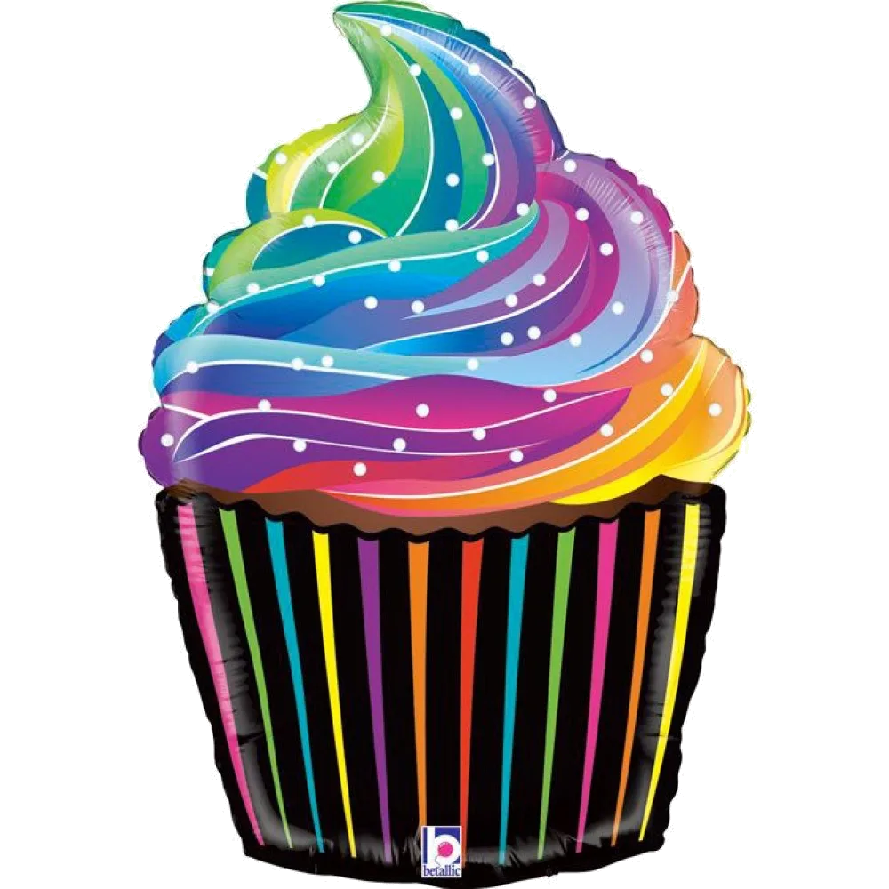 Шар: Шар (22''/56 см) Фигура, Кекс, Радужный, Градиент