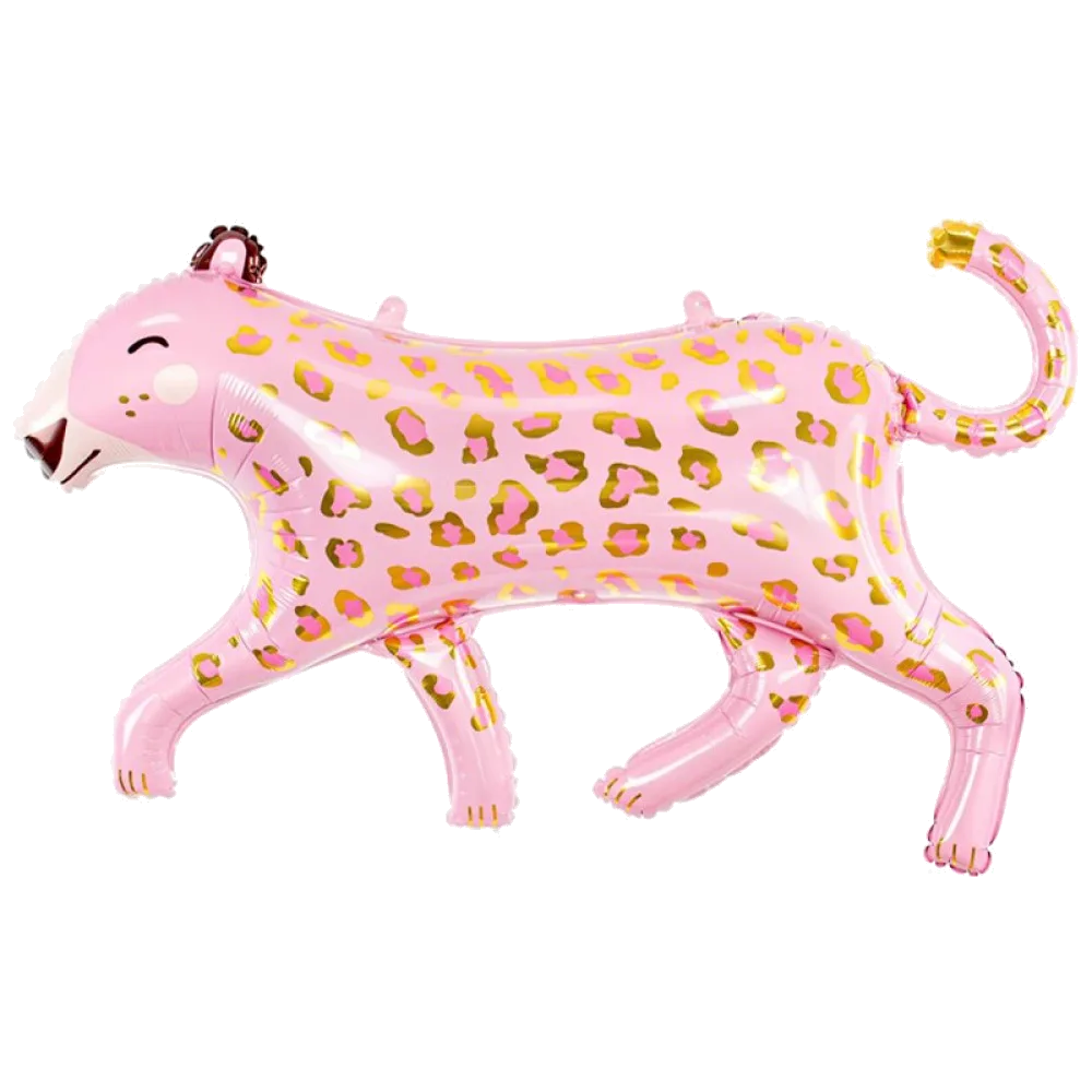 Шар: Шар (38"/96 см) Фигура Леопард нежно-розовый, 1 шт. *
