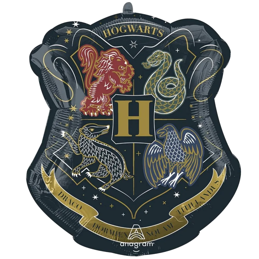 Шар: Шар (22"/55 см) Фигура, Гарри Поттер герб BlackGold