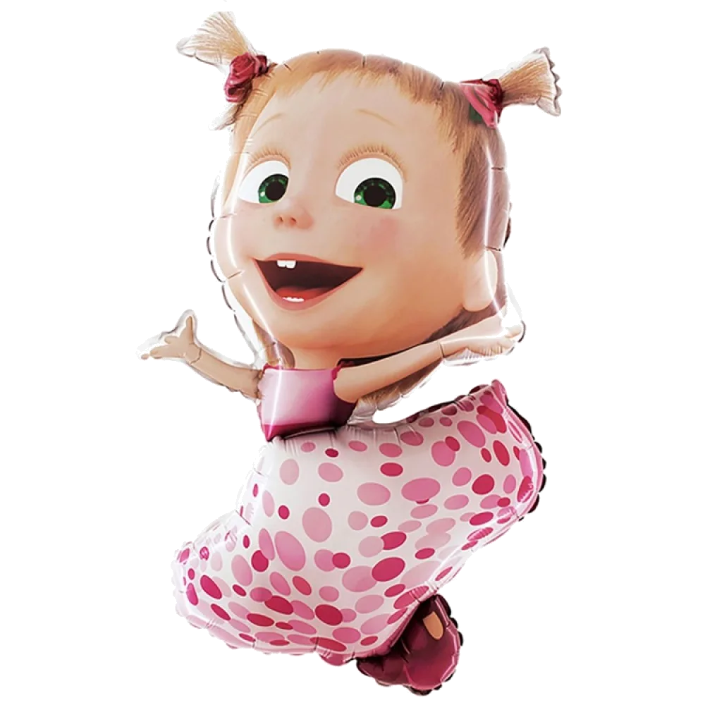 Шар: Шар (41"/104 см) Фигура Маша с хвостиками, 1 шт. Grabo (Италия)2.1П