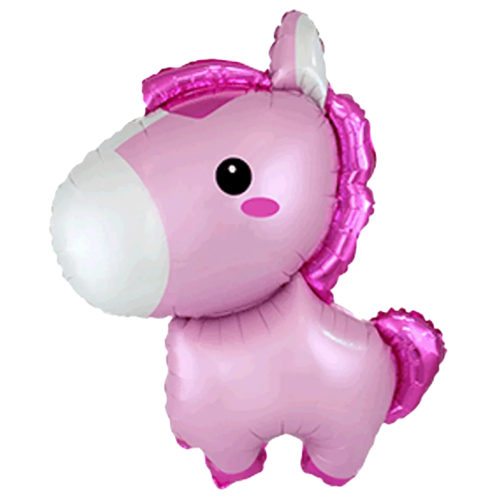 Шар: Шар (34''/86 см) Фигура, Лошадка розовая, 1 шт. Flexmetal (Испания)