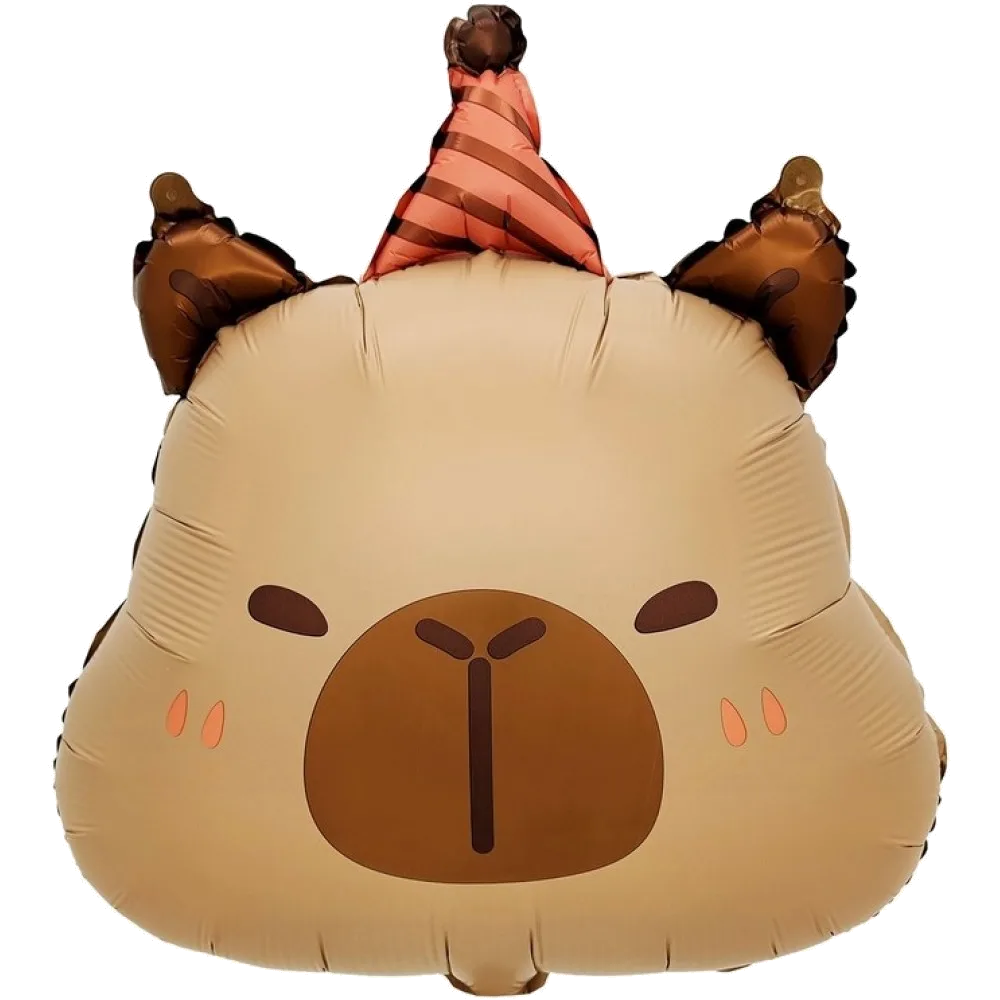 Шар: Шар (24''/61 см) Фигура, Капибара в колпачке