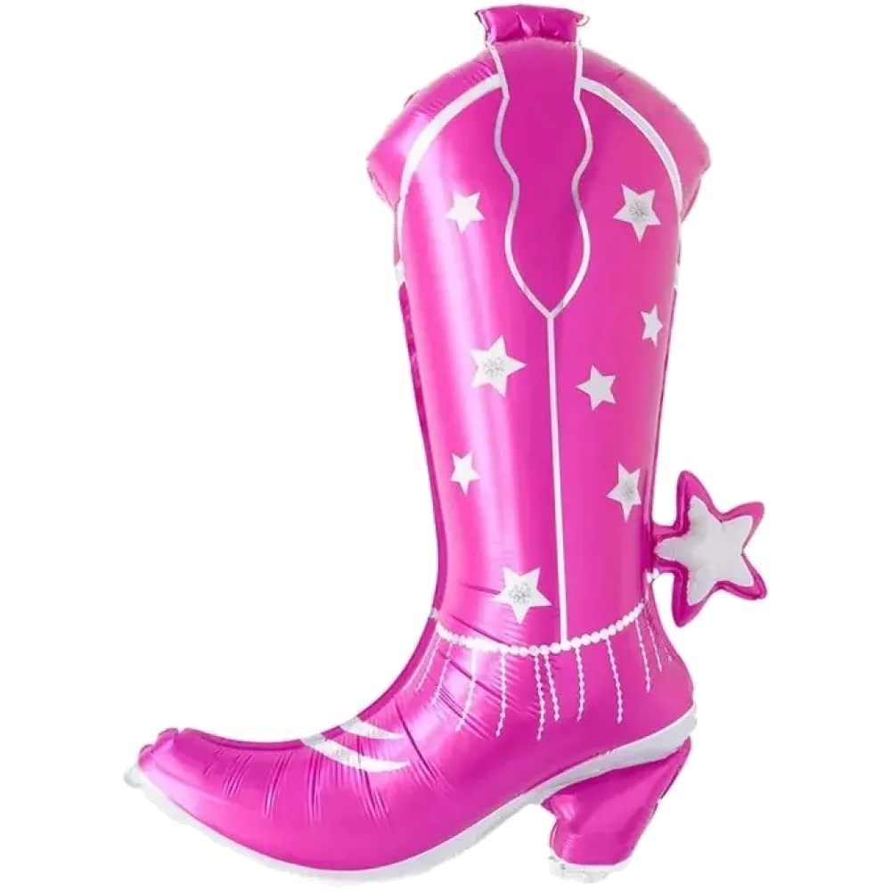 Шар: Шар (34''/86 см) Фигура Стильные сапожки, Розовый