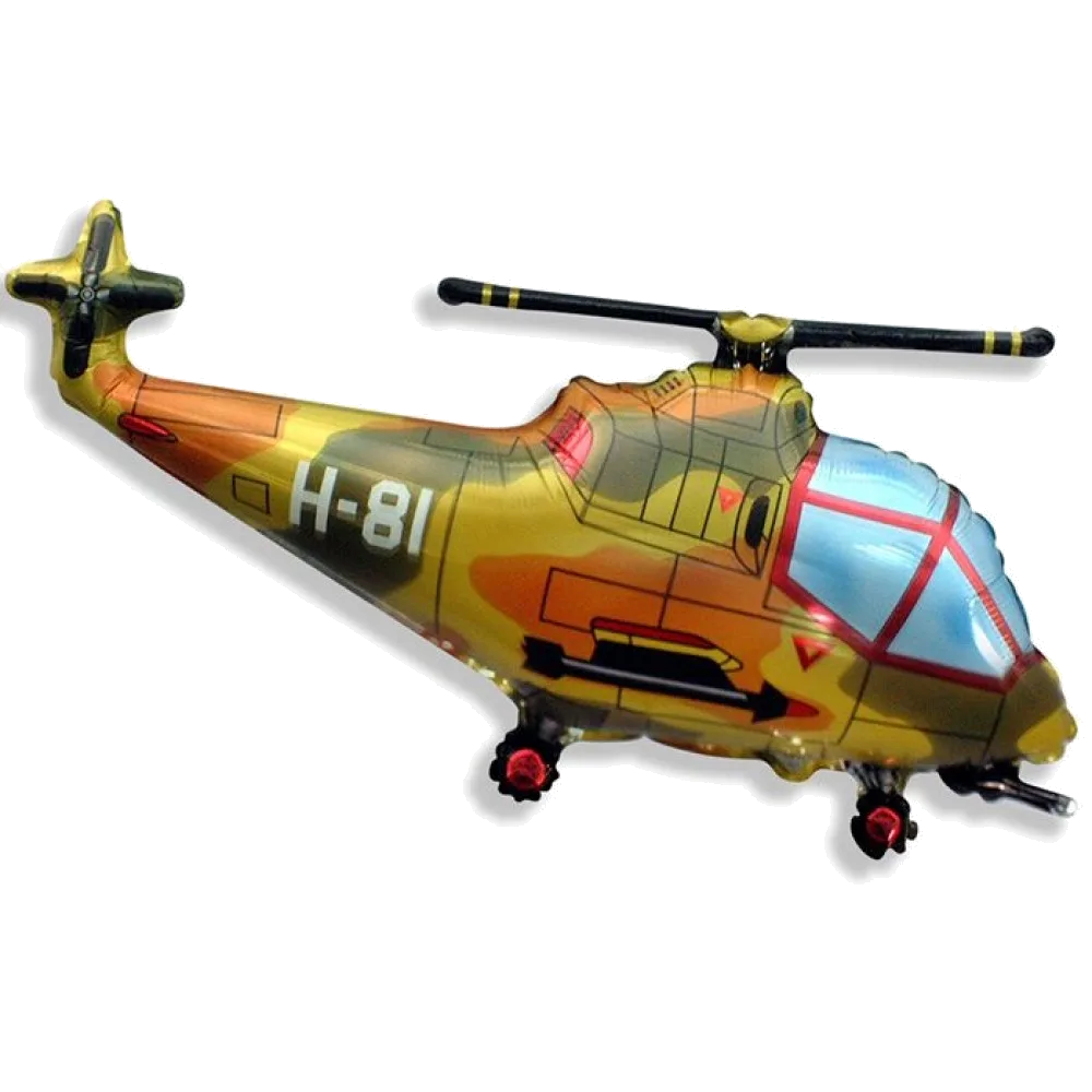 Шар: Шар (38"/96 см) Фигура, Вертолет (военный)