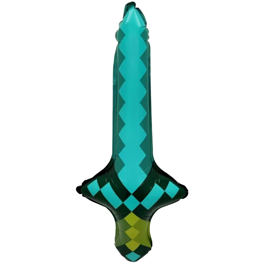 Шар: Шар (24''/61 см) Фигура, Пиксели, Меч (надув воздухом), 1 шт. в уп.