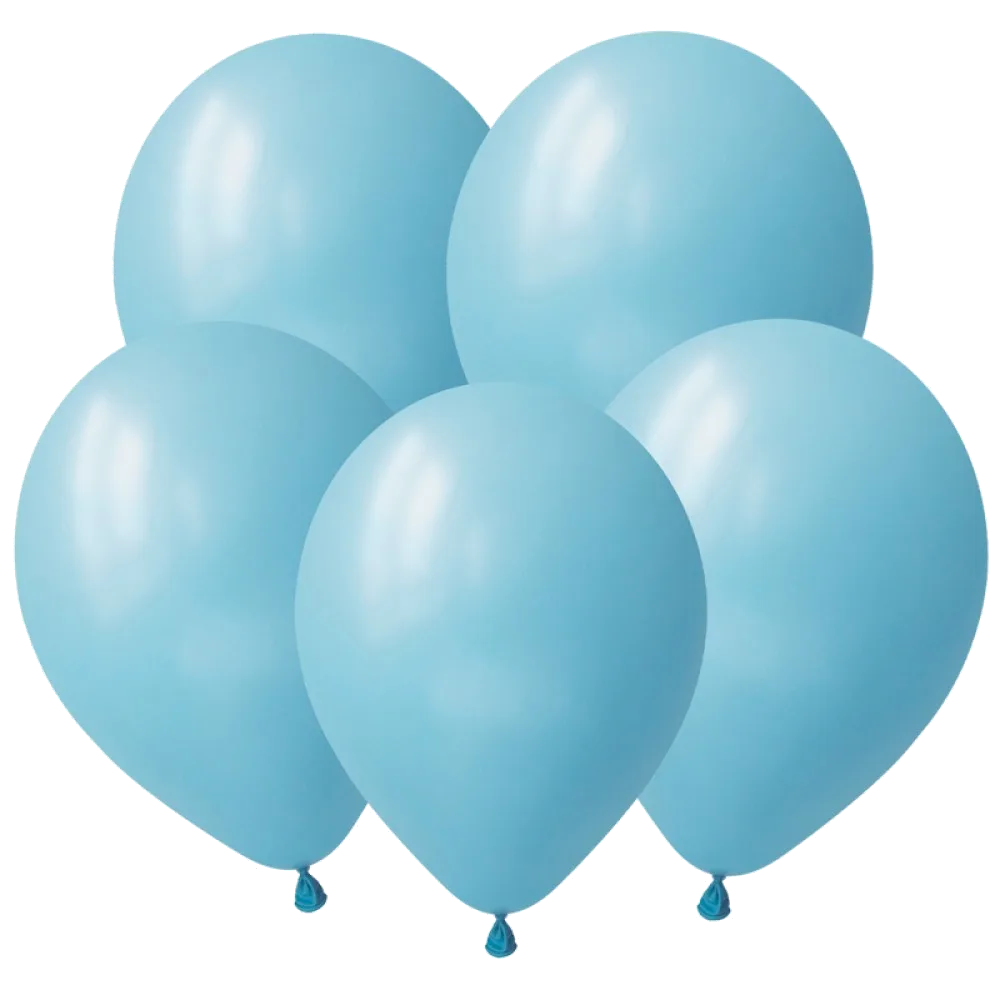 Шар: Шар V (5"/12,5 см) Голубой 100 шт. Decobal (Вьетнам)