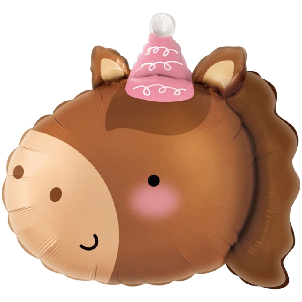 Шар: Шар (25''/64 см) Фигура, Лошадка в колпачке, 1 шт.