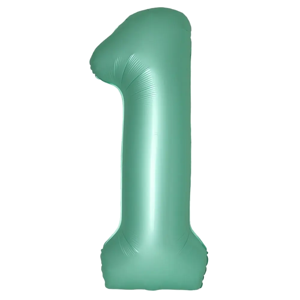Шар Шар И (40''/102 см) Цифра, 1 Slim, Тиффани, Сатин, Цифра, 40"/102 см