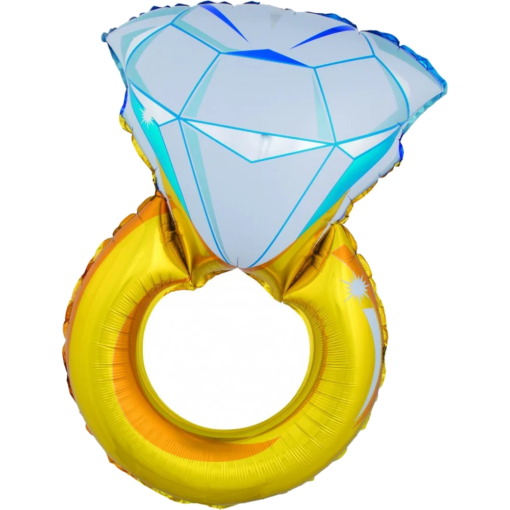 Шар (40''/102 см) Фигура Кольцо невесты с бриллиантом