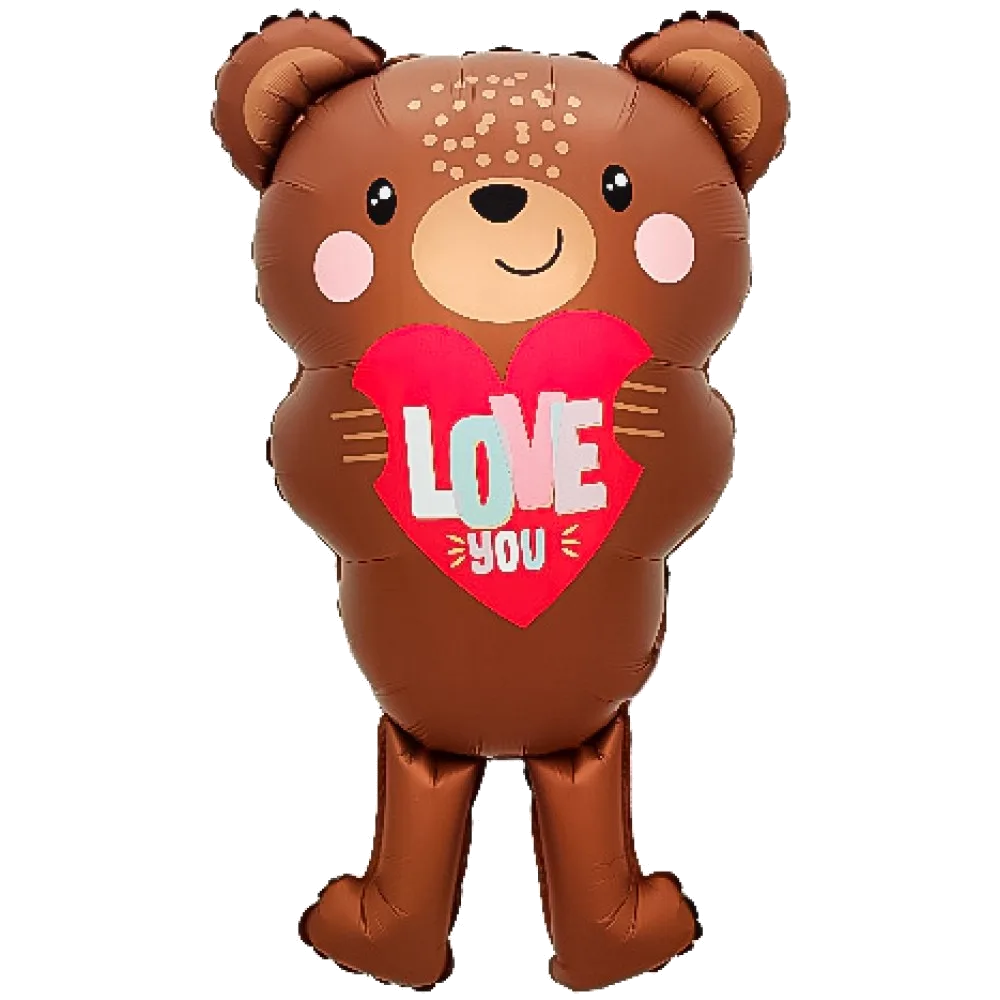 Шар: Шар (30''/76 см) Фигура, Мишка с сердцем