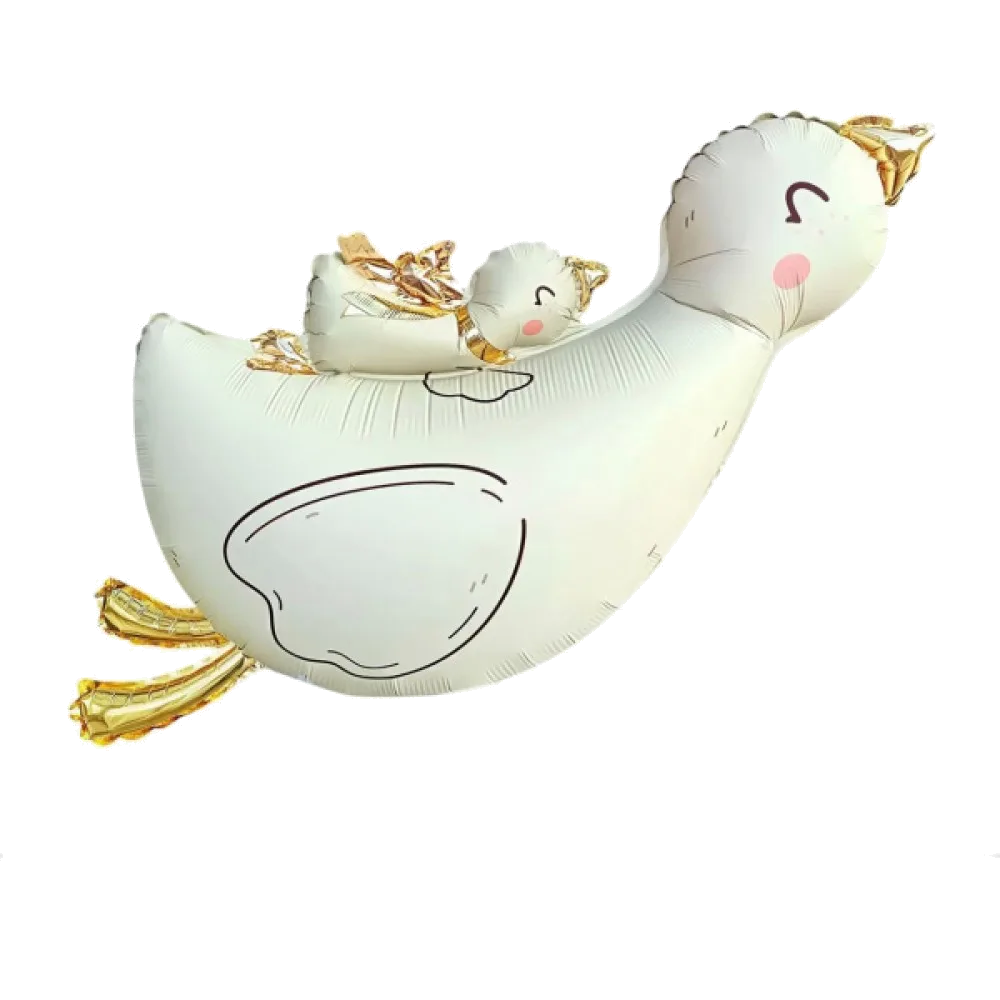 Шар: Шар (37"/94 см) Фигура, Гусь летящий, Сатин, 1 шт. в уп.1.7 П