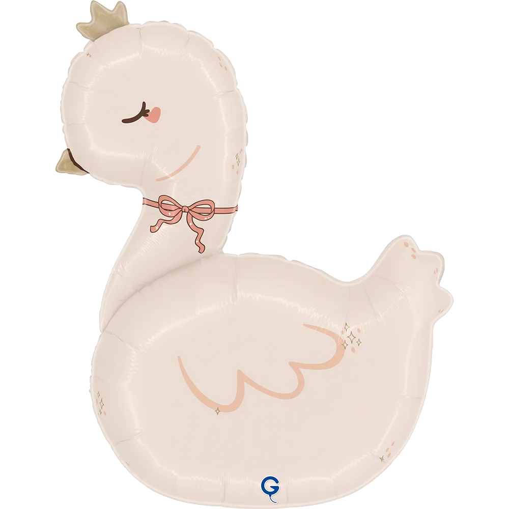 Шар: Шар (30''/76 см) Фигура, Маленький лебедь, 1 шт. в уп. Grabo (Италия)