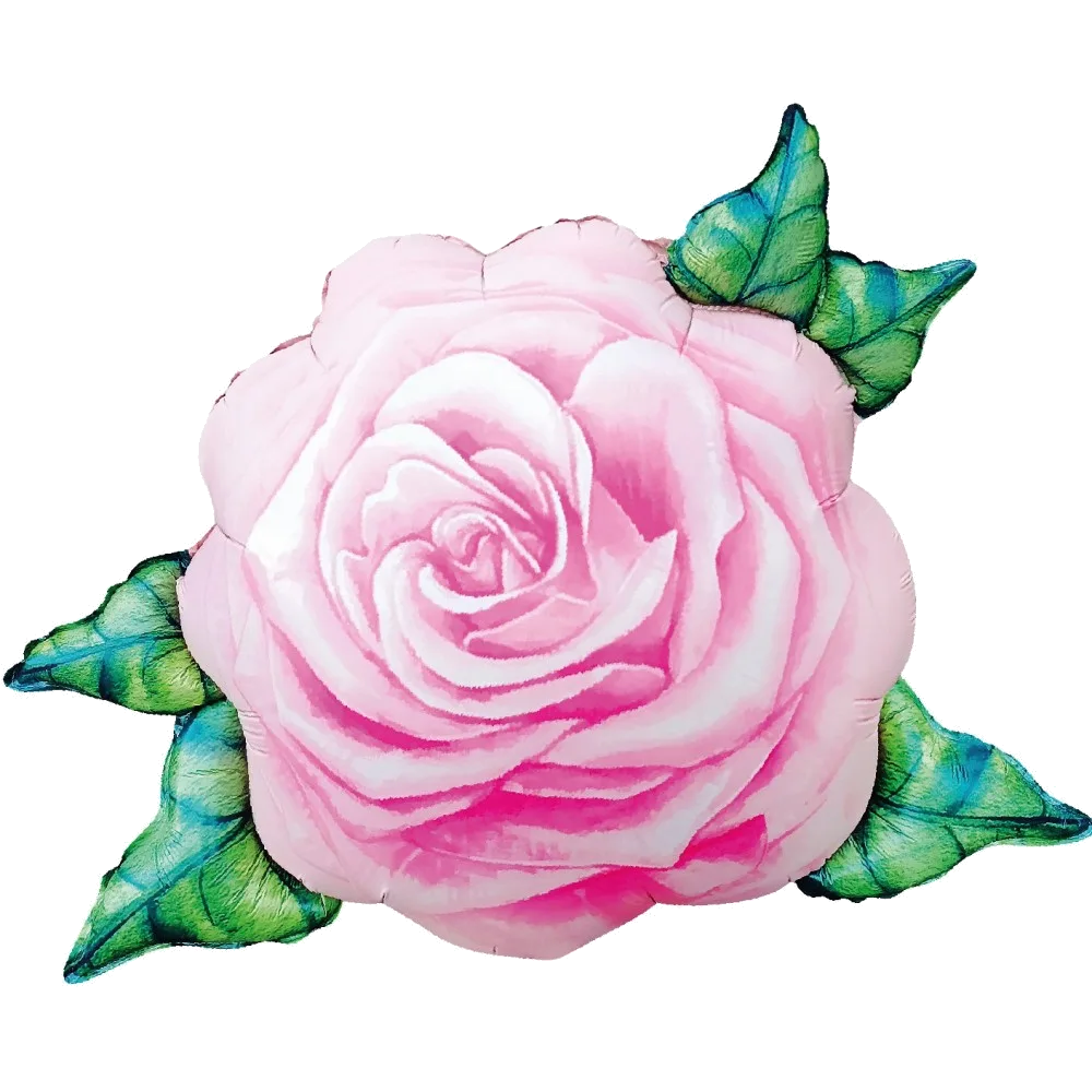 Шар: Шар (32''/81 см) Цветок, Акварельная роза, Розовый, 1 шт. в уп. 2.6 П