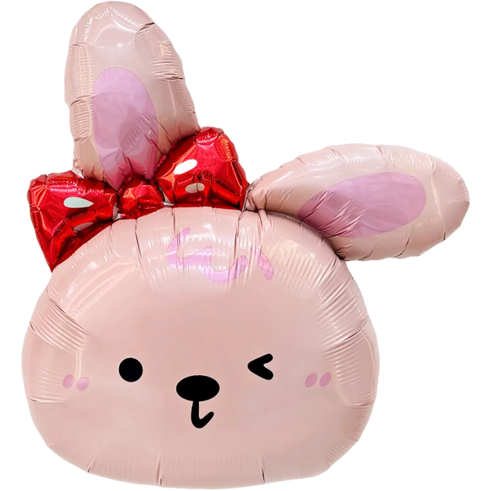 Шар: Шар (28''/71 см) Фигура, Зайка с бантиком