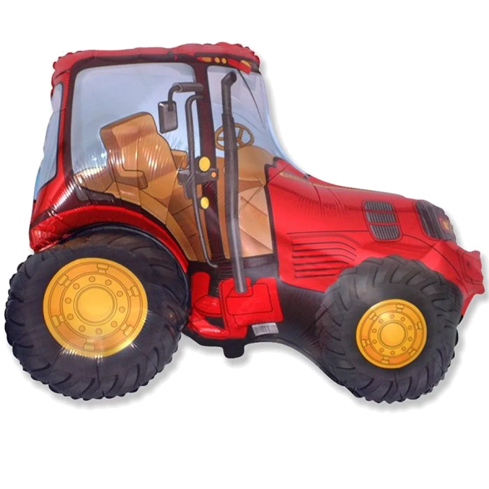 Шар: Шар (37''/94 см) Фигура, Трактор, Красный, 1 шт. Flexmetal (Испания) 3П