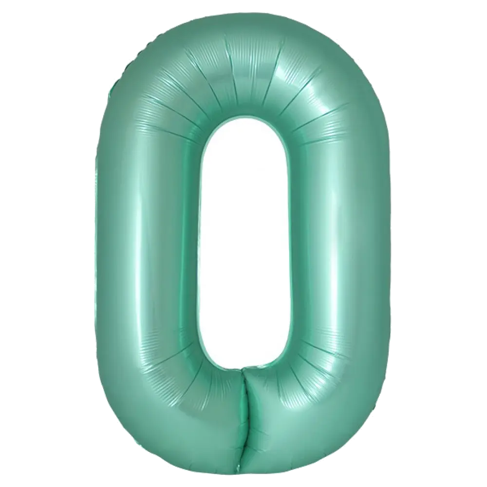 Шар Шар И (40''/102 см) Цифра, 0 Slim, Тиффани, Сатин, Цифра, 40"/102 см