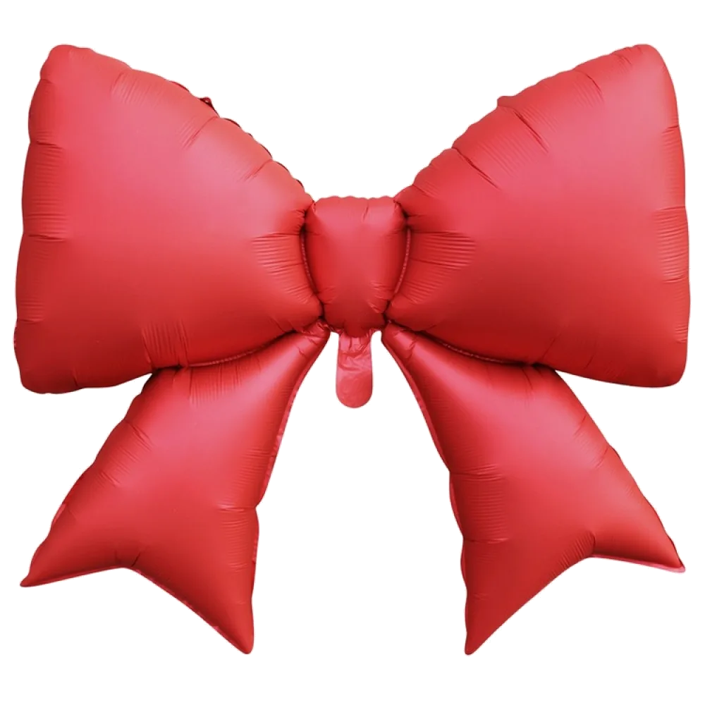 Шар (39"/99 см) Фигура, Бант красный, сатин