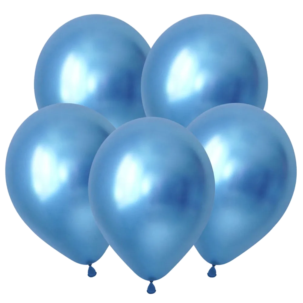 Шар: Шар V (12"/30 см) Хром Синий 1 шт. Decobal (Вьетнам)